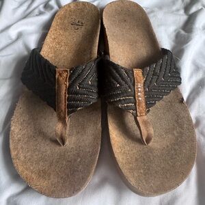 Black and Brown reef  Woven Sandals